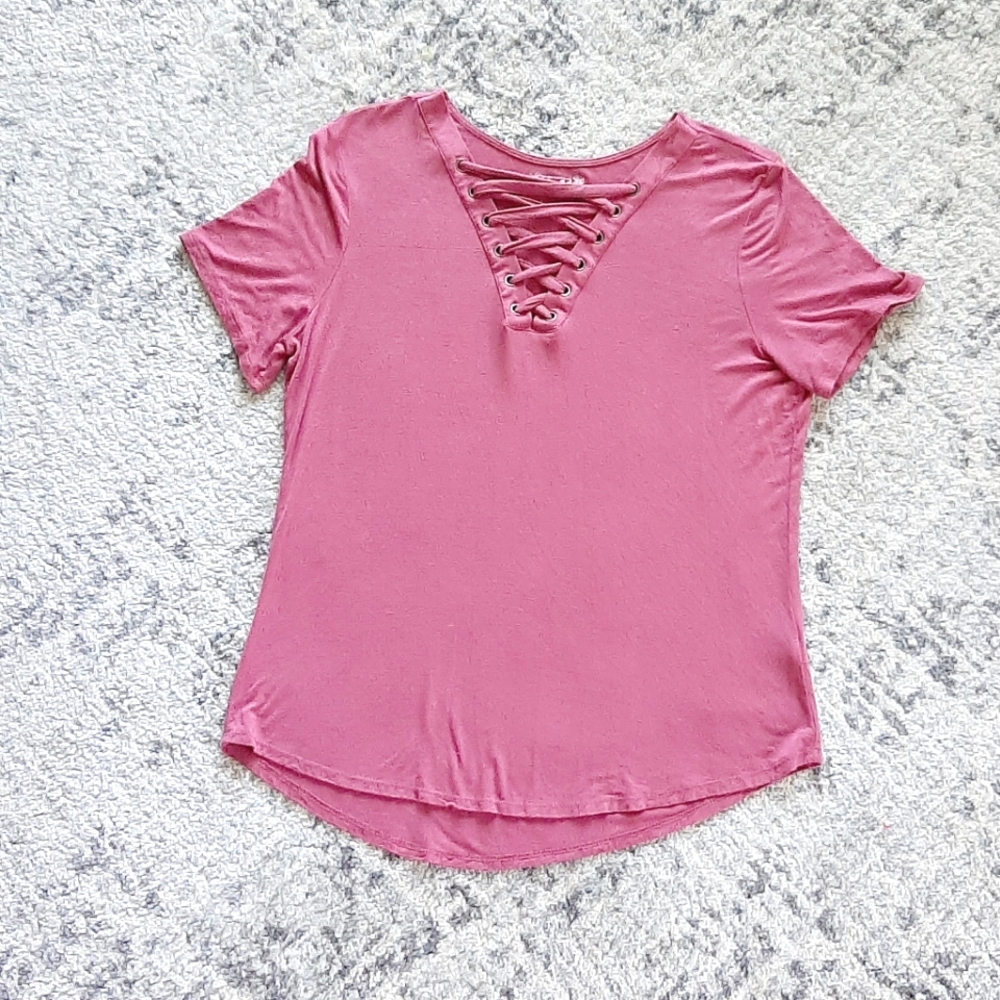 Mudd Criss Cross Top Size XL
